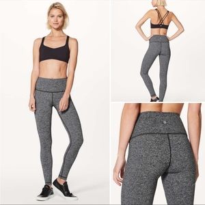 Lululemon Wunder Under Hi-Rise Tight Heathered Black Size 4